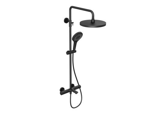 Душевая система Abelsberg Perfecta SNS61102MB термостат, д/ванны и душа, вулканический черный