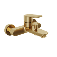 Смеситель для ванны и душа Abelsberg UNF25747BG Lineara, королевское золото