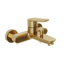 Смеситель для ванны и душа Abelsberg UNF25747BG Lineara, королевское золото