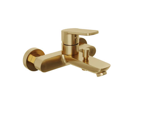 Смеситель д/ванны и душа Abelsberg UNF25747BG Lineara, королевское золото