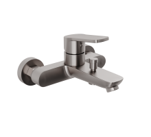 Смеситель для ванны и душа Abelsberg UNF25747BN Lineara, титан