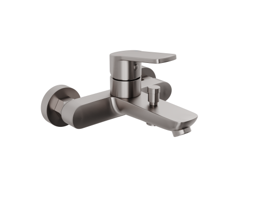 Смеситель д/ванны и душа Abelsberg UNF25747BN Lineara, титан