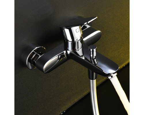 Смеситель д/ванны и душа Abelsberg UNF25747CH Lineara, глянцевый хром