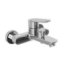 Смеситель для ванны и душа Abelsberg UNF25747CH Lineara, глянцевый хром