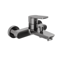 Смеситель для ванны и душа Abelsberg UNF25747GM Lineara, космическая сталь