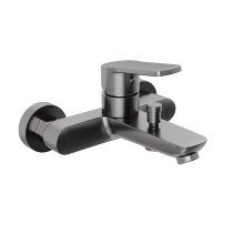 Смеситель для ванны и душа Abelsberg UNF25747GM Lineara, космическая сталь