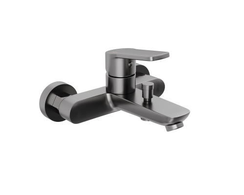 Смеситель д/ванны и душа Abelsberg UNF25747GM Lineara, космическая сталь