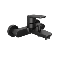 Смеситель для ванны и душа Abelsberg UNF25747MB Lineara, вулканический черный