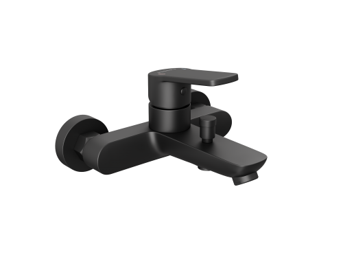 Смеситель д/ванны и душа Abelsberg UNF25747MB Lineara, вулканический черный