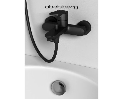 Смеситель д/ванны и душа Abelsberg UNF25747MB Lineara, вулканический черный