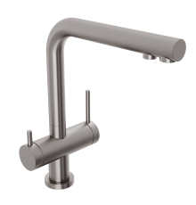 Смеситель для кухни Abelsberg Pura UVF70929BN с возможностью подключения фильтра для воды, цвет титан, PVD покрытие