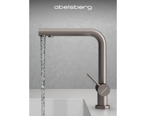Смеситель д/кухни Abelsberg Pura UVF70929BN с фильтром д/воды, цвет титан