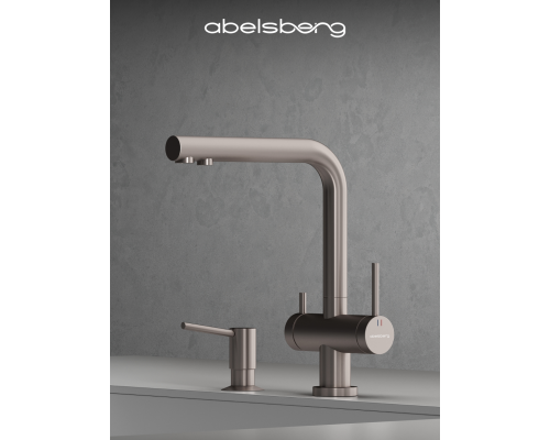 Смеситель д/кухни Abelsberg Pura UVF70929BN с фильтром д/воды, цвет титан