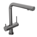 Смеситель для кухни Abelsberg Pura UVF70929GM с возможностью подключения фильтра для воды, цвет космическая сталь, PVD покрытие Смеситель для кухни Abelsberg Pura UVF70929GM с возможностью подключения фильтра для воды, цвет космическая сталь, PVD покрытие