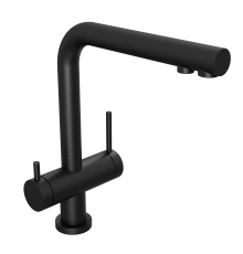 Смеситель для кухни Abelsberg Pura UVF70929MB с возможностью подключения фильтра для воды, вулканический черный