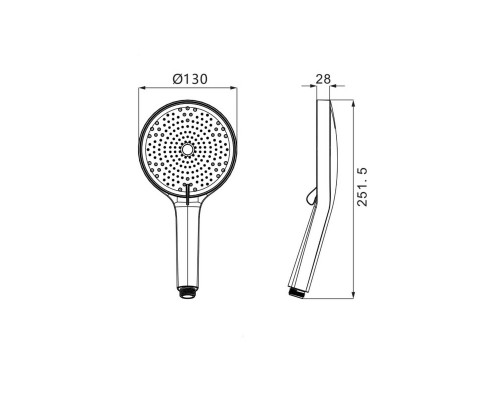 Душевая лейка ALLENDORF AD-7704 Brushed Nickeld Душевая лейка ALLENDORF AD-7704 Brushed Nickeld