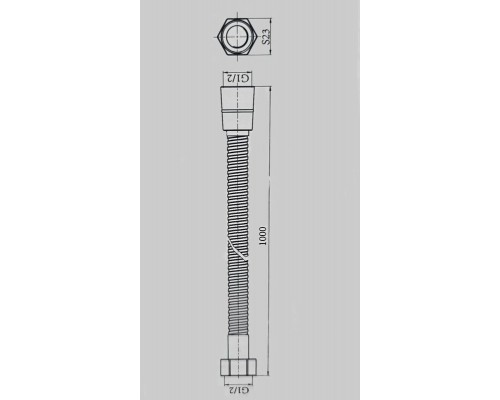 Шланг для гигиенического душа 1м ALLENDORF AD-7706 Gun Metal