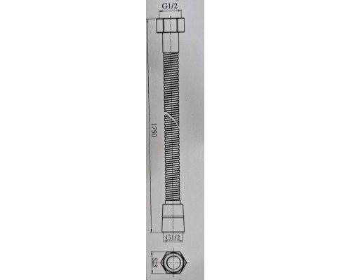 Душевой шланг 1,75м ALLENDORF AD 7710-chrome Душевой шланг 1,75м ALLENDORF AD 7710-chrome