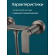Смеситель с гигиеническим душем внешнего монтажа WaterHouse (латунь, графит)