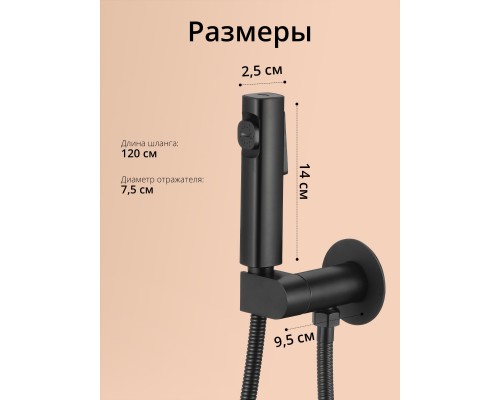 Смеситель с гигиеническим душем встраиваемый с прогрессивным картриджем WaterHouse (черный матовый) Смеситель с гигиеническим душем встраиваемый с прогрессивным картриджем WaterHouse (черный матовый)