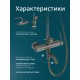 Душевая система с тропическим душем и смесителем WaterHouse (графит)