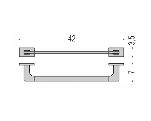 Colombo Look Полотенцедержатель 42 см, цвет: хром