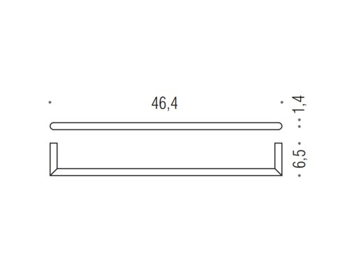 Colombo Mini Держатель полотенца 464*6,5cм, цвет: PVD золото матовое