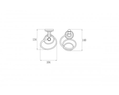 Держатель для фена Ganzer GZ31042-E золотой Держатель для фена Ganzer GZ31042-E золотой