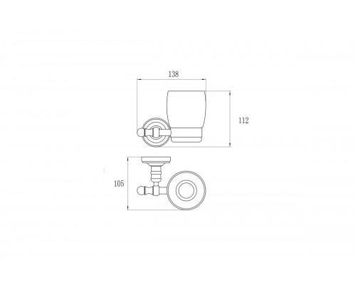 Стакан для зубных щёток Ganzer GZ31060-E золото