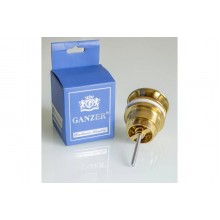 Донный клапан для раковины 1*1/4 Ganzer F-09S матовое золото