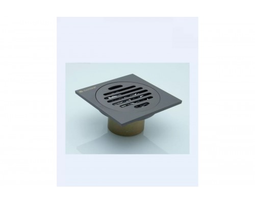 Трап прямой с обратным клапаном 10х10 Ganzer T001-Q графит