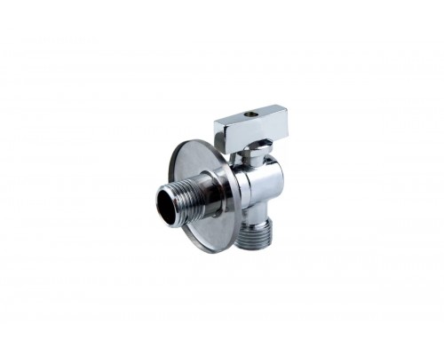 Кран угловой  (ХРОМ) 1/2 х 3/8 с цангой GANZER (100/1шт)