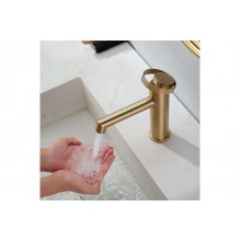 Смеситель для раковины с двумя съёмными ручками Ganzer GZ19111-S матовое золото