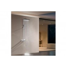 Душевая система из латуни с тропическим душем, термостатом Ganzer GZ12071F белый/хром