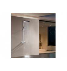 Душевая система из латуни с тропическим душем, термостатом Ganzer GZ12071F белый/хром