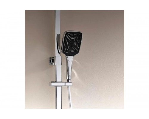 Душевая система с тропическим душем, термостатом Ganzer GZ12071C черный/хром Душевая система с тропическим душем, термостатом Ganzer GZ12071C черный/хром