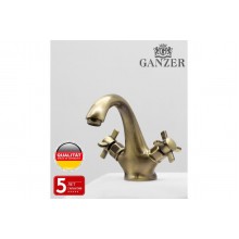15011-D Смеситель для умывальника (БРОНЗА) "GANZER