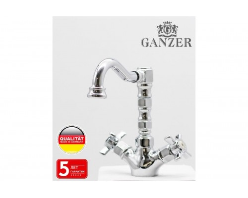 Смеситель для раковины из латуни Ganzer GZ15013 с поворотным изливом