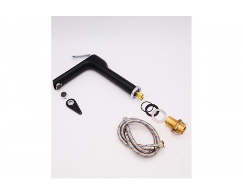 Высокий смеситель для раковины-чаши из латуни Ganzer GZ20012-C черный