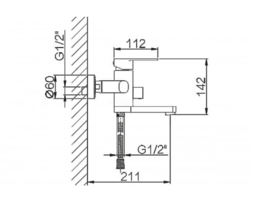 Смеситель для ванны Hansen H30001 Смеситель для ванны Hansen H30001
