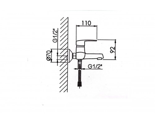 Смеситель для ванны Hansen H30011 хром Смеситель для ванны Hansen H30011 хром