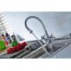 Двухвентильный смеситель для кухни Hansen H52052-F белый/хром
