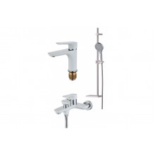 90037-F Душевой комплект (3 в 1) (бел.+хром) HANSEN  (5/1шт)