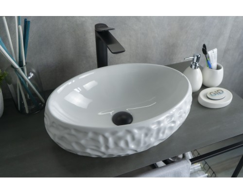 Раковина Gid 9030wf 51187 накладная белая 48x34x15