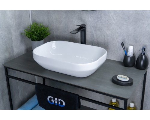 Раковина Gid D1468 51195 накладная белая 50x36x14.5