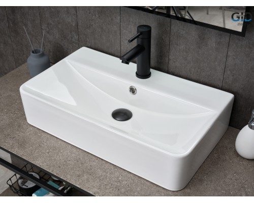 Раковина Gid N1344 51226 накладная белая 61x35.5x14