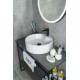 Раковина Gid N9008b 51104 накладная белая 46x46x16