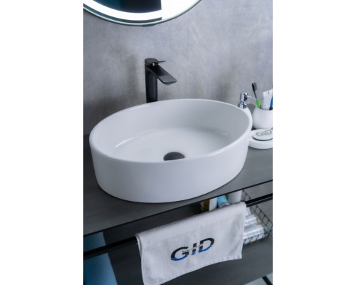 Раковина Gid N9012 51106 накладная белая 50x36x14