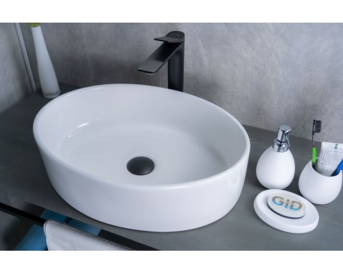 Раковина Gid N9012 51106 накладная белая 50x36x14