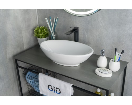 Раковина Gid N9021 51109 накладная белая 52x32x14